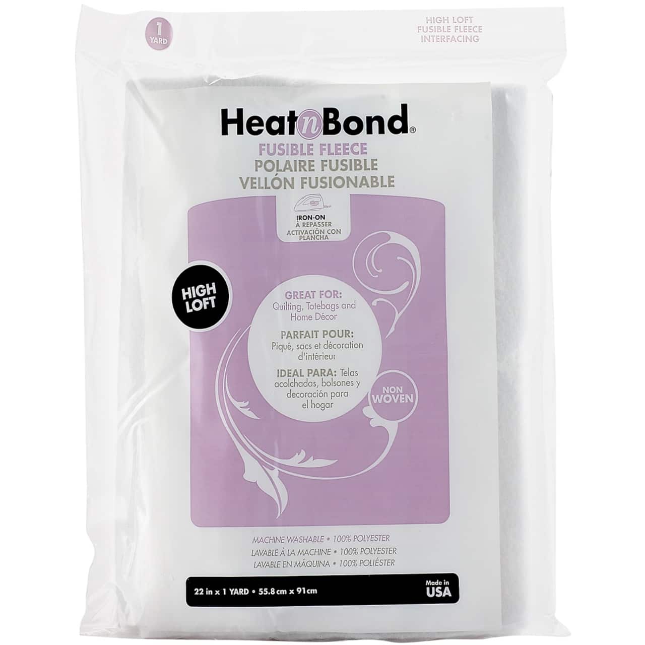 HeatnBond Iron-On High Loft Fusible Fleece